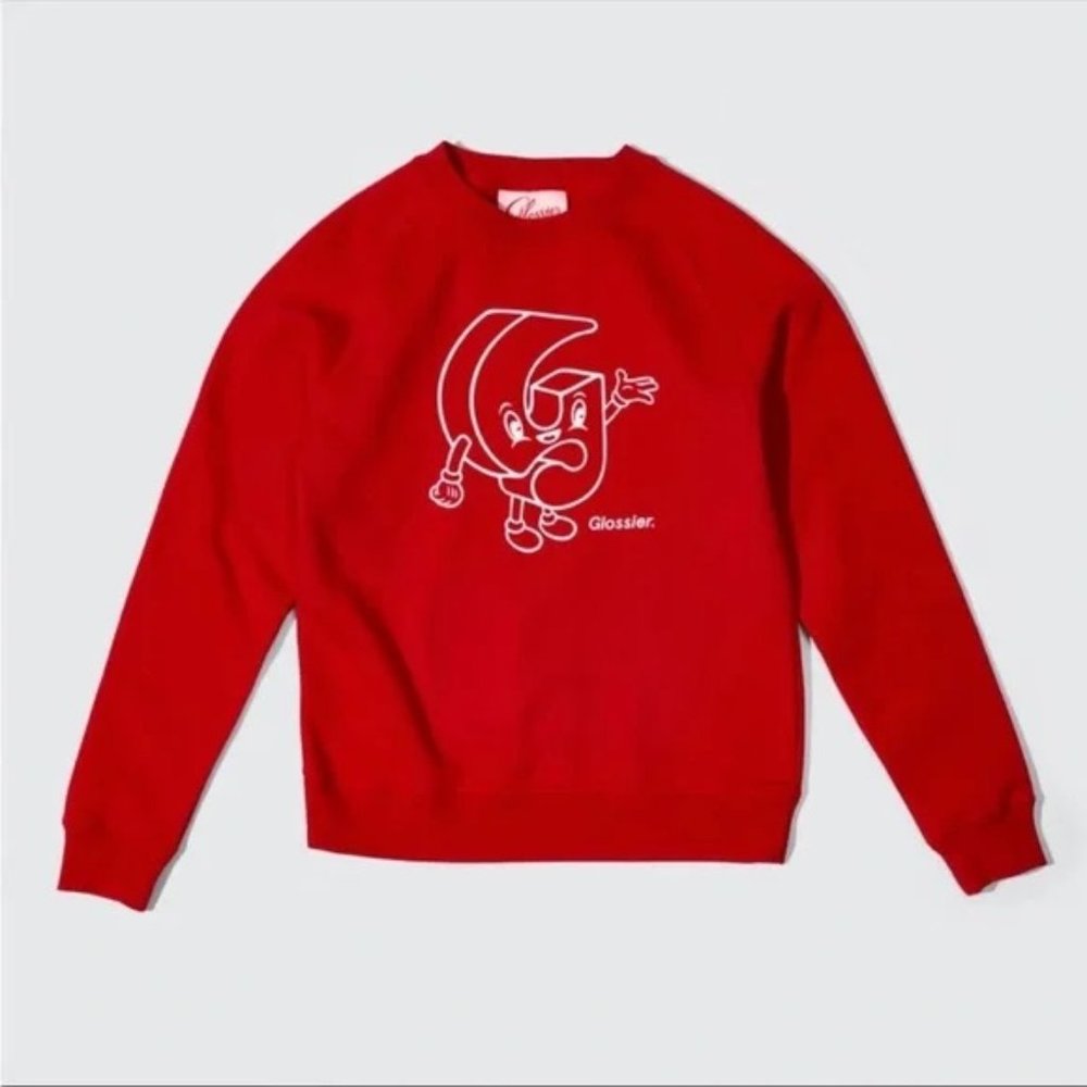 Glossier Crewneck/Sweatshirt - Holiday 2020 (Red) (Size: M)
